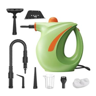 Imagem de Ｂｅｓｇａ Limpador a vapor portátil com tanque de grande capacidade, doméstico, 2 configurações de vapor, vaporizador portátil para limpeza de rejunte, janela, Verde