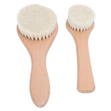 Imagem de Zhjvihx Escova de Chuveiro de Madeira, Escova de Chuveiro 2pcs Confortáveis para Banho