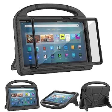 Imagem de Capa de tablet para tablets de 11 polegadas lançado em 2023, não serve para tablets iPad TCL de 11 polegadas, capa infantil leve à prova de choque com protetor de tela e suporte - preta