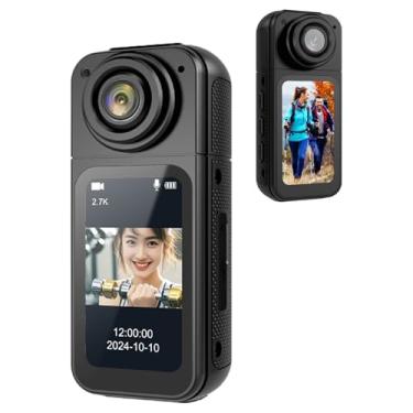 Imagem de Dpofirs 1080p Mini Câmera Corporal, Ação de Ação Vestível Cam 2.7k Com Controle de Aplicativos Wi -Fi, Lente Ajustável de 180 °, Adequada para Segurança, Trabalho, Guarda, Viagem (BLACK)