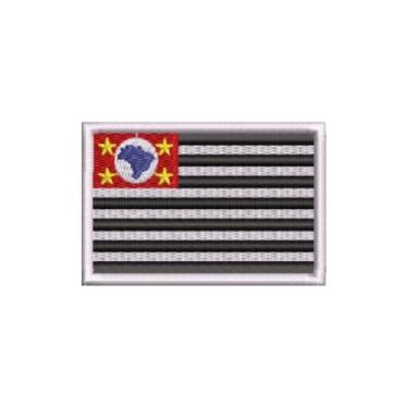 Imagem de BE0045-006 Bandeira São Paulo Brasil Patch Bordado 7,5×5,0cm (D- Arquivo Matriz para bordar)