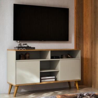 Imagem de Rack Intense 4 Nichos P/ Tv 32 Polegadas Pés Retrô Sala Decoração Home