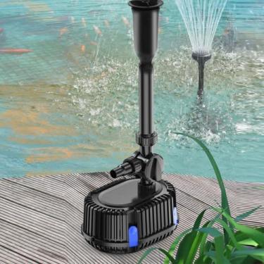 Imagem de COODIA Kits De Filtro Lago Com Bomba Para Fonte, Filtros Submersíveis Lagos Koi Ao Ar Livre, Decoração Jardim 3 Padrões Água, 400 Gph, 110 V, Elétrico Fio