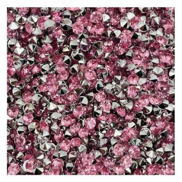 Imagem de Colagem Redondo Strass Rosa Claro 4mm 1000pçs Acrílico 10g - Macall