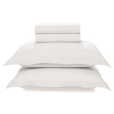 Imagem de Jogo De Cama Queen Com 04 Peças Tom Branco - Karsten