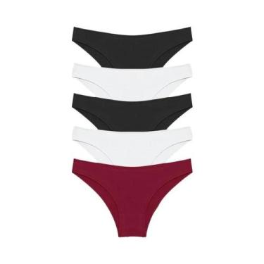 Imagem de Conjunto De Calcinhas De Algodão Feminino 5 Peças M-XXL Lingerie Sexy 