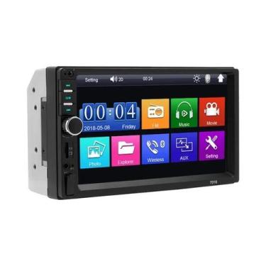 Imagem de Rádio De Carro 7 2 DIN Receptor Estéreo Com Carplay E Android Auto MP5
