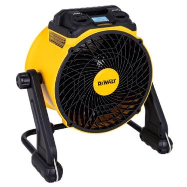 Imagem de DEWALT Ventilador de oficina de purificador de ar de 40 cm com filtro HEPA, ventilador industrial resistente de 4000 CFM com sensor PM2.5, inclinação de 360°, captura poeira, detritos e partículas