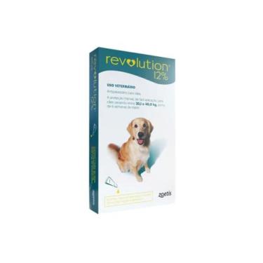 Imagem de Antipulgas Revolution Zoetis 12% para Cães de 20,1kg a 40kg 2ml
