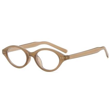 Imagem de Óculos de sol femininos com armação pequena e proteção solar retrô, armação antiluz azul (C10)