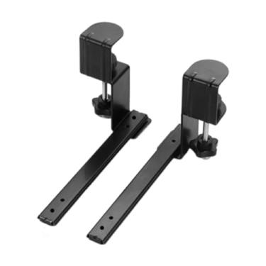 Imagem de FLCPJGV 2 Bandejas Deslizantes para Teclado Sob a Mesa, Montagem Lateral, Resistente, Extensão Total, Gaveta Fácil de Instalar