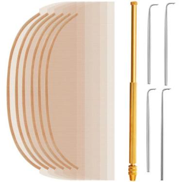 Imagem de Kit de fabricação de perucas Hanaive, 11 peças com 6 redes de renda su