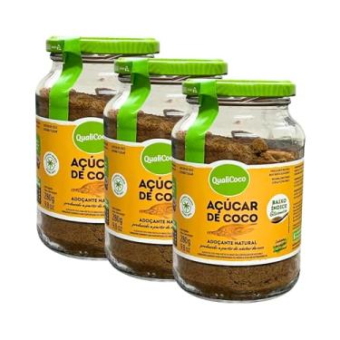 Imagem de Kit com 3 Vidros de Açúcar de Coco de 280g cada - QualiCoco