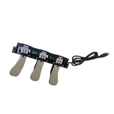 Imagem de harayaa 3 Pedais Soft & Sostenuto Sustain Pedal Acessórios de Instrumento Substituição para Teclados
