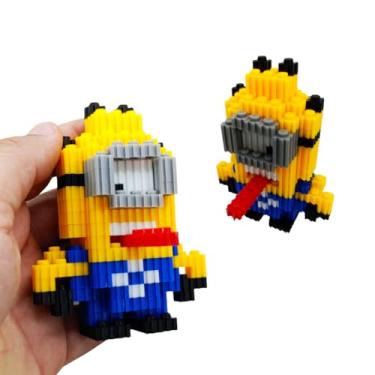 Imagem de Kit Blocos de Montar Micro, Personagens Cartoon, 500 Peças, Brinquedo Educativo DIY para Crianças 6+ Anos, Multicolorido (Minions)