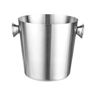 Imagem de Rrlihjgu Balde de - Frigorífico De Champanhe 2L - Contentor Térmico Em Aço Inoxidável Com Alça | Frigorífico De Bebidas Para Cerveja Vinho Festas Ao Ar Livre Bar De Cocktails