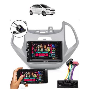 Imagem de Kit Multimídia Ka 2014 / 2018 Mold Prata 7 Pol Carplay AndroidAuto Usb