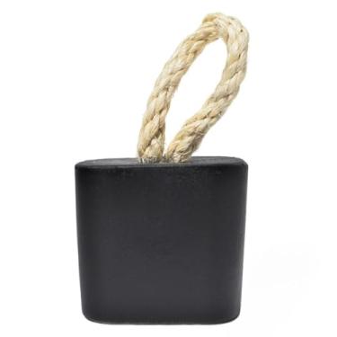 Imagem de Peso de porta,Peso de Porta Decorativo Cubo 1,5Kg Concreto com Base Anti Risco(Preto Fosco)