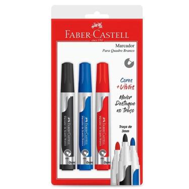 Imagem de Pincel para quadro branco com 3 unidades SM/MQB2 - Faber-Castell