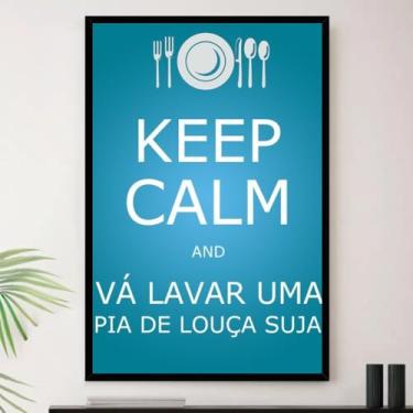 Imagem de Genérico, Quadro Cozinha Lavar A Louça Aviso Decorativo A3 35x45cm