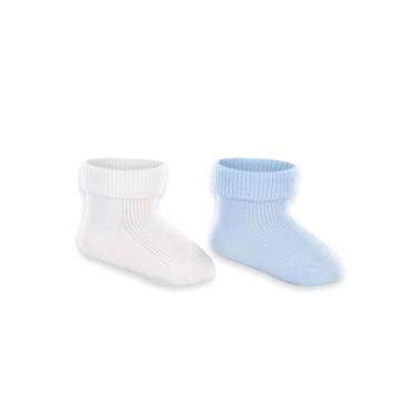 Imagem de Kit 2 Pares de Meias Bebê Cano Médio Lupo 2002-088, Azul