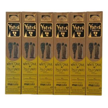 Imagem de Incenso Naturals Yatra Sálvia Branca + Palo Santo 6cxs.15g