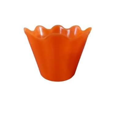 Imagem de Vaso Cachepot Flor - 11cm - Decorações de mesas, Festas, Flores, Datas comemorativas (Laranja)