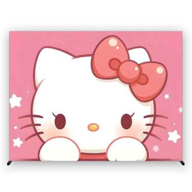 Imagem de Painel de Festa Retangular Oi Gatinha 3,00x2,00 Metros Fera Print, Ret