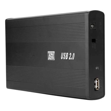 Imagem de Case 3.5 Sata Para Hd 500Gb 1Tb 2Tb Com Cabo E Fonte Preta