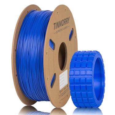 Imagem de TINMORRY Filamento TPU de 1,75 mm, filamento flexível de impressora 3D TPU 95A, adequado para a maioria das impressoras 3D FDM, carretel de 1 kg (1 kg), azul fluorescente