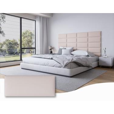 Imagem de Gorkett Cabeceira Queen Peel and Stick, 9 peças de painéis de cabeceira de cama estofados tufados montados na parede, Espaldar de Cama Queen, painéis de parede modernos para quarto, 25 x 61 cm cada