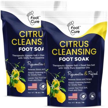 Imagem de Foot Soak FOOT CURE Citrus Detox com sal Epsom 480 ml (pacote com 2)