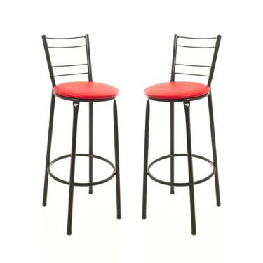 Imagem de Kit 2 Banquetas Banco Alto Balcão Cozinha 4 Arames - ESPAÇO JUNCO, Ver