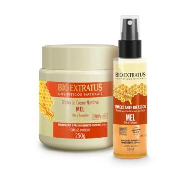 Imagem de Kit Mel Nutritivo Bio Extratus Cabelos Banho de Creme 250g + Umectante