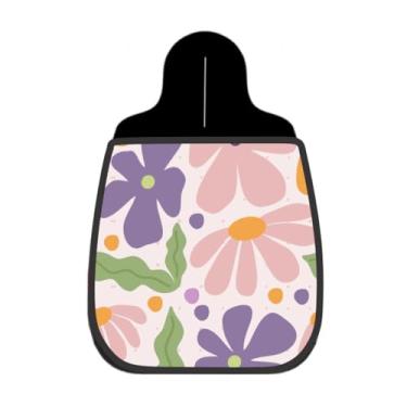 Imagem de Lixeira De Carro Organizador Lixinhocar Margaridas Lavanda Rosa Suave