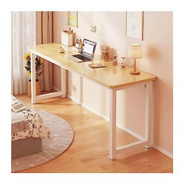 Imagem de Escrivaninha de computador para escritório em casa, quarto de meninas, mesa de PC simples contra a parede, mesa de trabalho, varanda, mesa de computador, mesa de estudo, mesa longa, mesa de computador