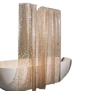 Imagem de Cortina de Box para Banheiro c/ilhós Anti Mofo Resistente PVC 2,00 x 1,80 (KIT2/1Transparente+1 Marrom co)