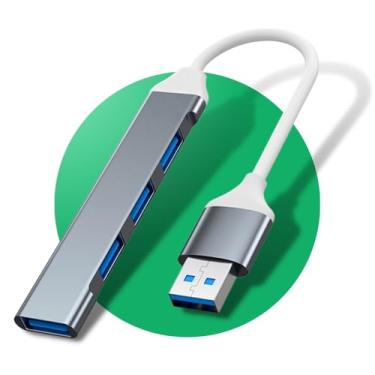 Imagem de HUB USB 3.0 4 Portas Com 1 Porta Usb 3.0 Para Computador Celular Tablet Notebook 5 Gbps liga de alumínio - Premium