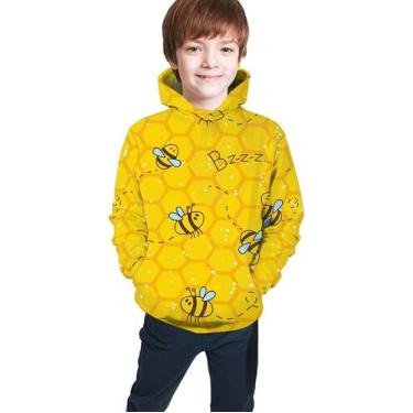 Imagem de Moletom NiuKom Cartoon Bee para meninos e meninas de 7 a 20 anos