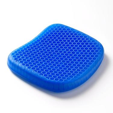 Imagem de Almofada Ortopédica Em Gel Silicone Confortável Para Coccix, Coluna, Hemorroidas, Dor Lombar, Assento Ergonômico, Antiderrapante, Ventilada, Portátil, Lavável