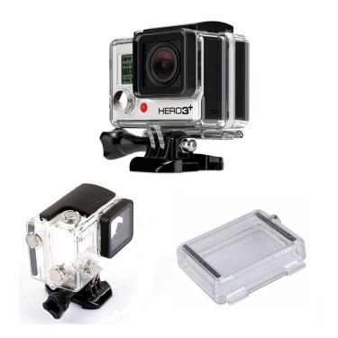 Imagem de Kit Caixa Estanque com Tampa extensora Para LCD - GoPro 3+/4