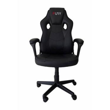 Imagem de Cadeira Gamer Fury STR Ajust de altura, Função Relax - Preto