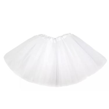 Imagem de Saia De Tule Branca 35cm Carnaval Festas Eventos