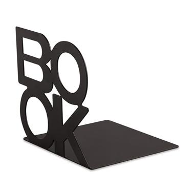 Imagem de Aparador de Livros Book Preto Em Metal 13 Cm  - D'Rossi