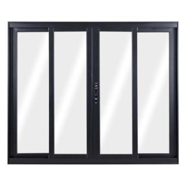 Imagem de Janela de Alumínio de Correr 100x120x6,5cm 4 Folhas Vidro Liso Topsul 