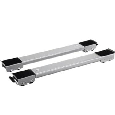 Imagem de uporte Universal de Alumínio De Base Com Rodinha Para Geladeira Fogão E Máquina De Lavar Lousa Base Carrinho até 200kg (Um Par)