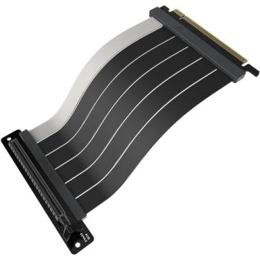 Imagem de Cooler Master MasterAccessory Cabo Riser PCIe 4.0 x16 200 mm V2 Preto, PCIe 4.0 | Compatível com Antigos, EMI blindado 30 AWG, mangas de cabo TPE, invólucro ABS protetor para placa GPU