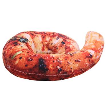 Imagem de ZJchao Travesseiro Em Formato de Camarão de Simulação, Travesseiros Engraçados de Comida de 16 * 16cm, Decoração Pequena para bebê (Almofada de camarão grelhado)