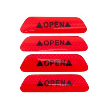 Imagem de Generic Decalque refletivo para para-choque fluorescente vermelho trapézio diamante grade padrão refletivo adesivo de carro decoração personalizada para corpo do veículo ou porta ou janela/painel