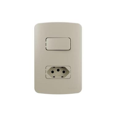 Imagem de Interruptor Simp+Tomada 2P+T 10A Margirius B3Colors Placa4X2